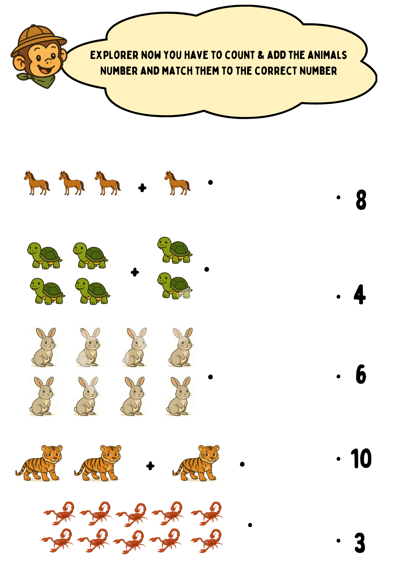 Book 4: The Cave Of Treasure Adventure | Preschool Animal Learning & Activity Book | Dunins
