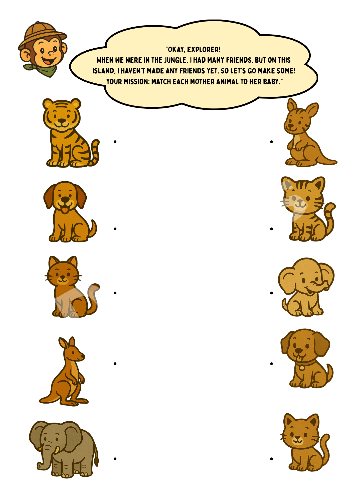 Book 4: The Cave Of Treasure Adventure | Preschool Animal Learning & Activity Book | Dunins