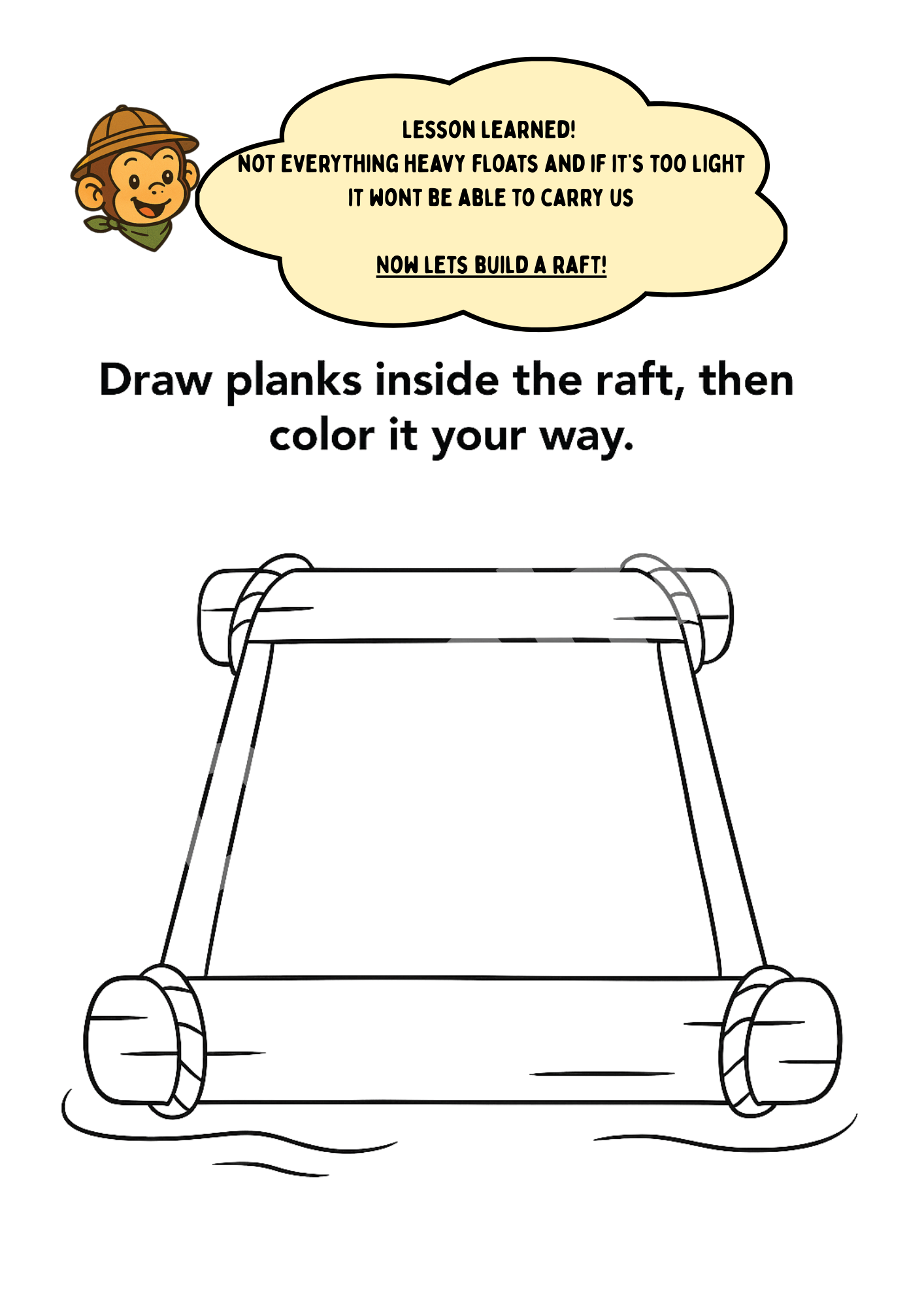 Book 3: The River Crossing Adventure | Preschool Animal Learning & Activity Book | Dunins