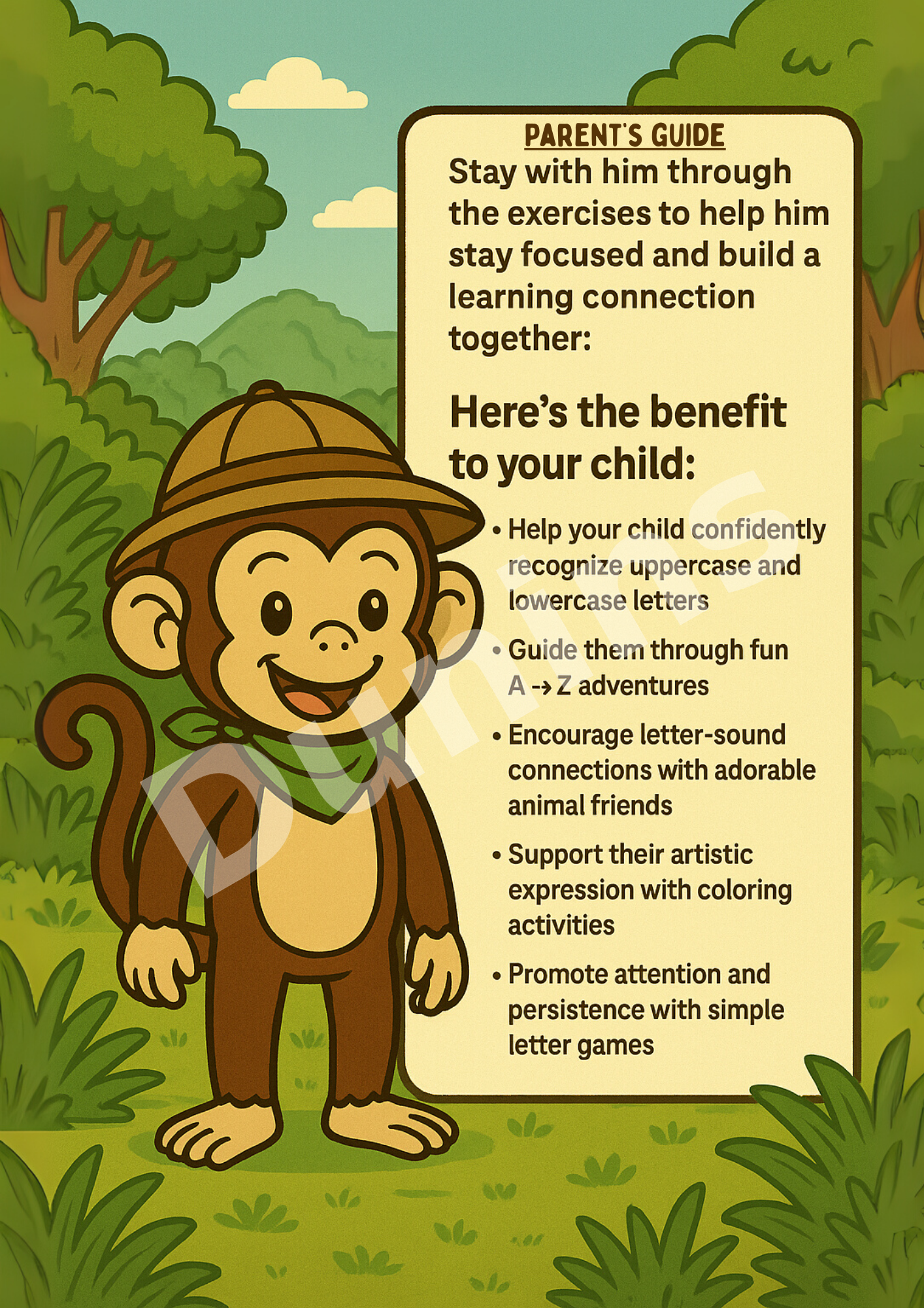 Book 2: The Lost Map adventure | Preschool Animal Learning & Activity Book | Dunins