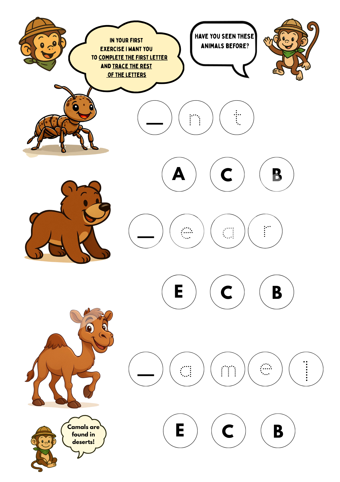 Book 2: The Lost Map adventure | Preschool Animal Learning & Activity Book | Dunins
