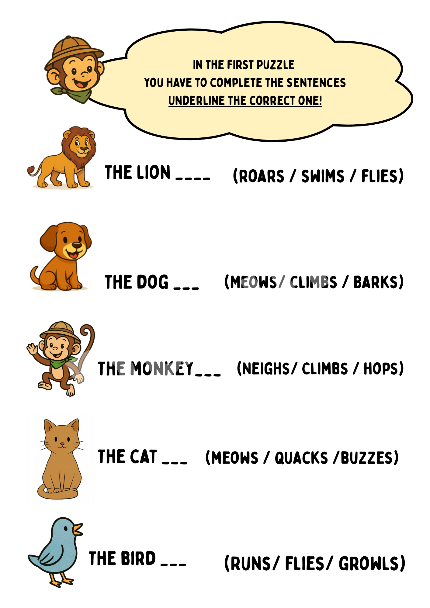 Book 4: The Cave Of Treasure Adventure | Preschool Animal Learning & Activity Book | Dunins