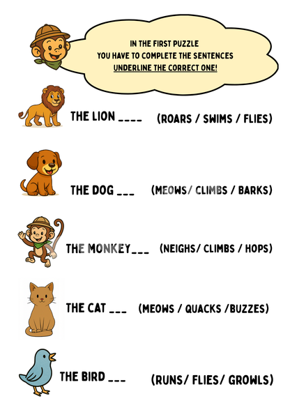 Book 4: The Cave Of Treasure Adventure | Preschool Animal Learning & Activity Book | Dunins