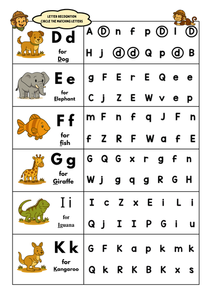 Book 1: The Key | Preschool Animal Learning & Activity Book | Dunins