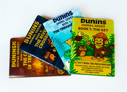 Full set 1-4 Dunins Animals Book Series